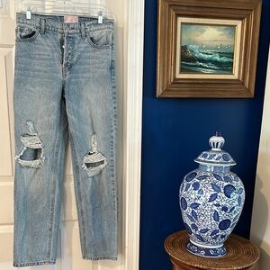 Women’s Revice Super 80s Catwalk Straight Leg Distressed High Rise Relaxed Jeans